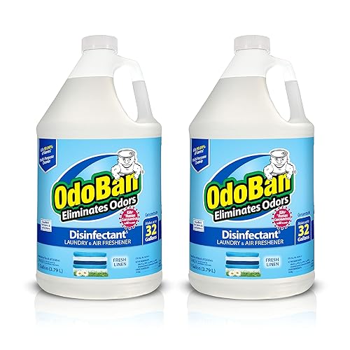 OdoBan Disinfectant Concentrate and Odor Eliminator, Made in the USA, Fresh Linen Scent, 2 Gallons