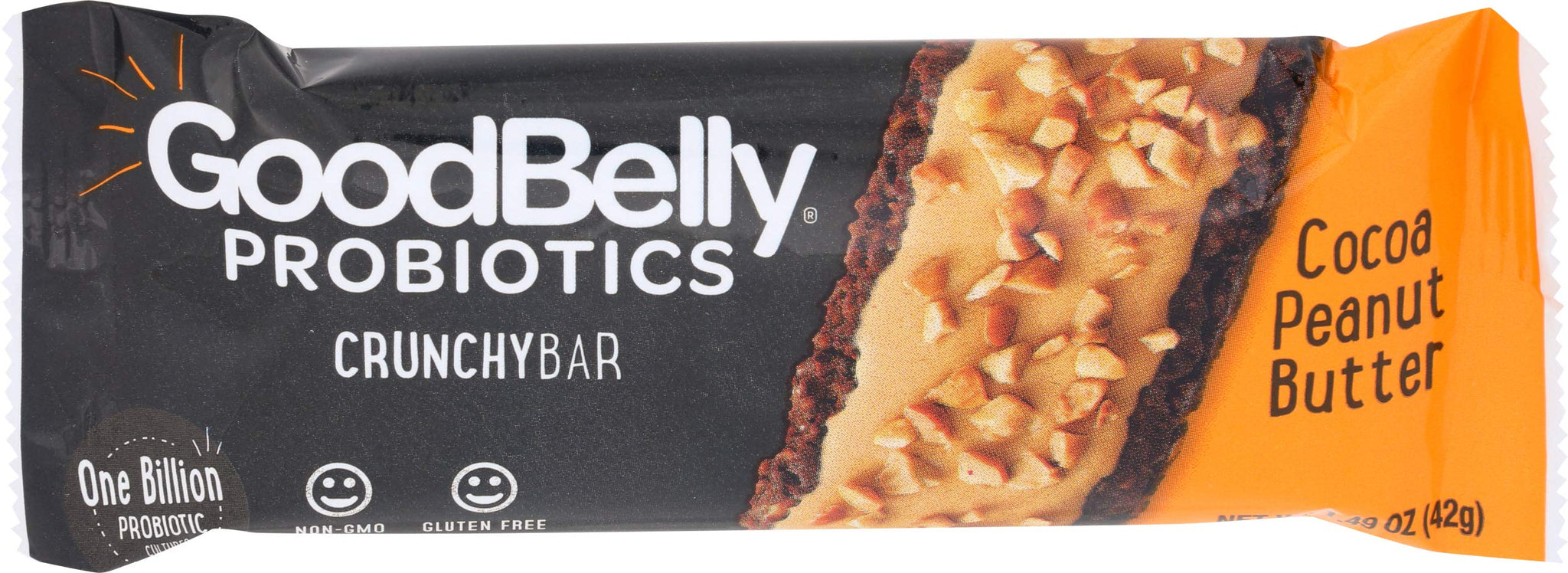 Goodbelly Probiotic Bar, Cocoa Peanut Butter, 1.49 Ounce