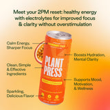 Plant Press - Organic Energy Drink, 100 mg Caffeine Clean Coffee Alternative, Full Range of Vitamins, Electrolytes, No Sugar Alcohols, No