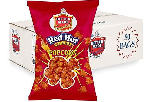 Better Made Special Cheese Flavored Popcorn - Case of 50 - .625oz Bags (RED HOT CHEESE)