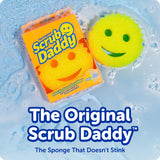 Scrub Daddy 6 Kitchen Sponges & 1 Daddy Caddy Dish Sponge Holder - BPA Free & Made with Polymer Foam - Stain & Odor Resistant, Scratch-Free