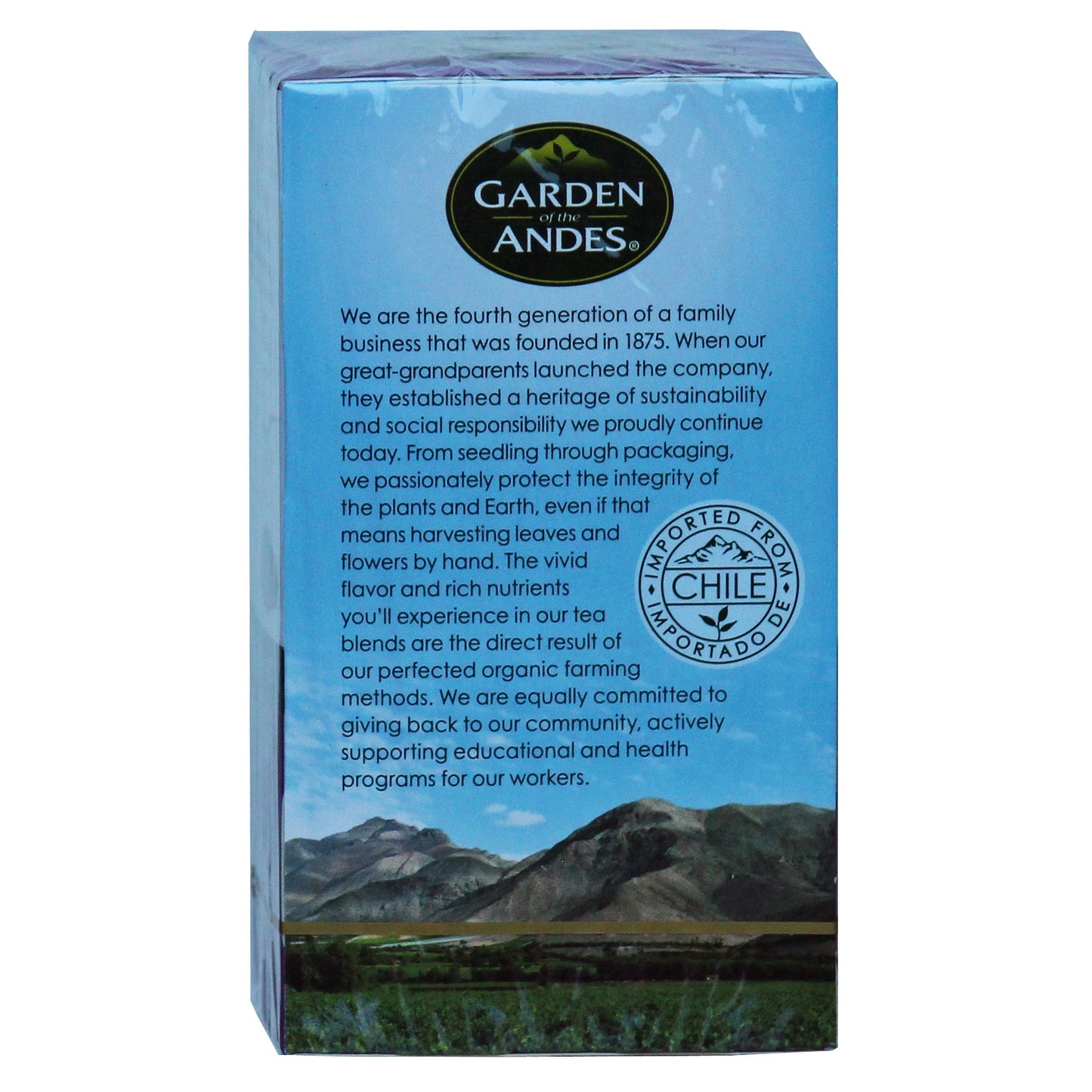 Garden of the Andes 100% Organic Pure Green Tea 20 Tea Bags