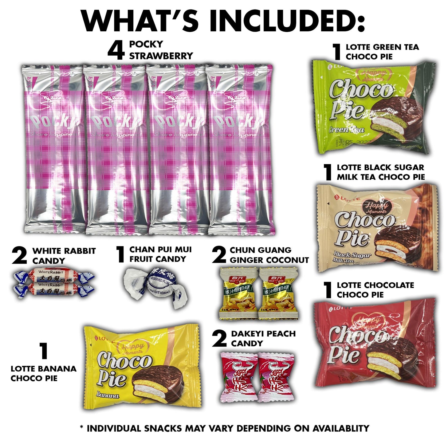 Asian Snacks and Candy Care Package 50 Count Variety Pack