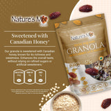 Nature's Mix - Date Square Granola - Oats, Almonds, Dates, Apple and Coconut - Sweetened with Honey - No Sugar, Salt, or Preservatives - Large