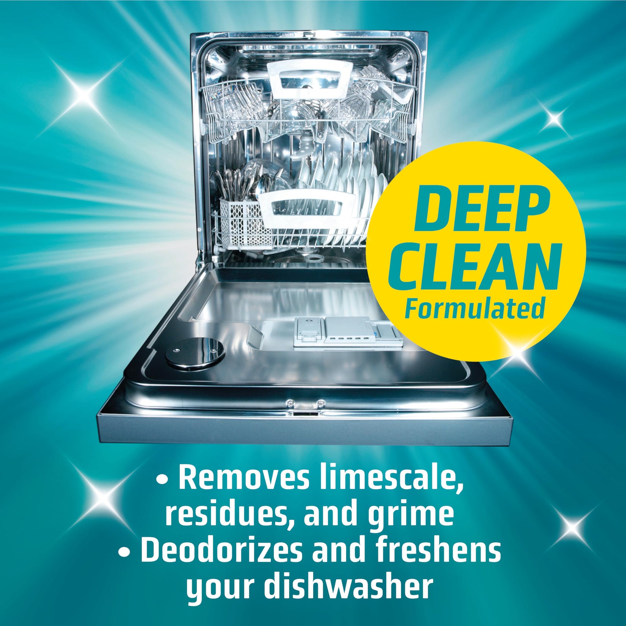 Dishwasher Cleaner And Deodorizer 24 Pack - 1 Year Supply Deep Clean Dishwasher Cleaner Tablets, Septic Safe Dishwasher Cleaning Tablets, Dish Washer