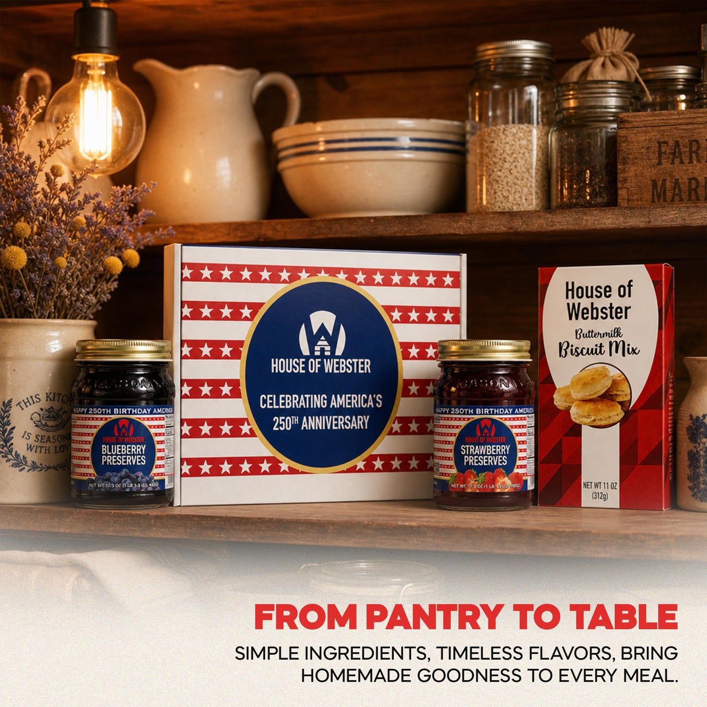 House of Webster Buttermilk Biscuit Mix Set w/Strawberry & Blueberry