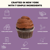 King Street Baking Co Chocolate Cupcake & Cake Mix - 7 Ingredient Box Mix With Dutch Cocoa - Makes 12 Cupcakes or 8 inch Sheet Cake - 1 Pack