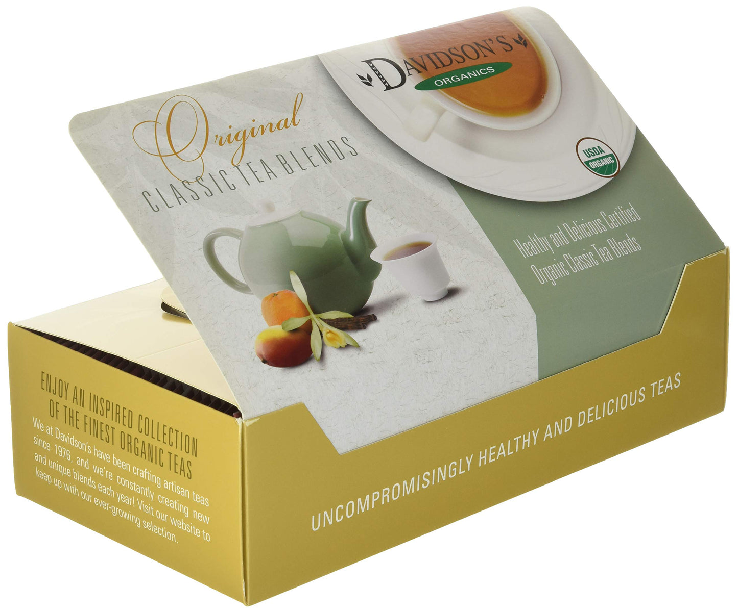 Davidson's Organics, Assorted Decaf & Herbal Tea Blends, 100-count Individually Wrapped Tea Bags
