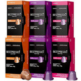 Bestpresso Coffee For Nespresso Original Machine 120 Aluminum Pods Certified Genuine Espresso Variety Pack Pods Compatible with Nespresso Original