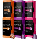 Bestpresso Coffee For Nespresso Original Machine 120 Aluminum Pods Certified Genuine Espresso Variety Pack Pods Compatible with Nespresso Original