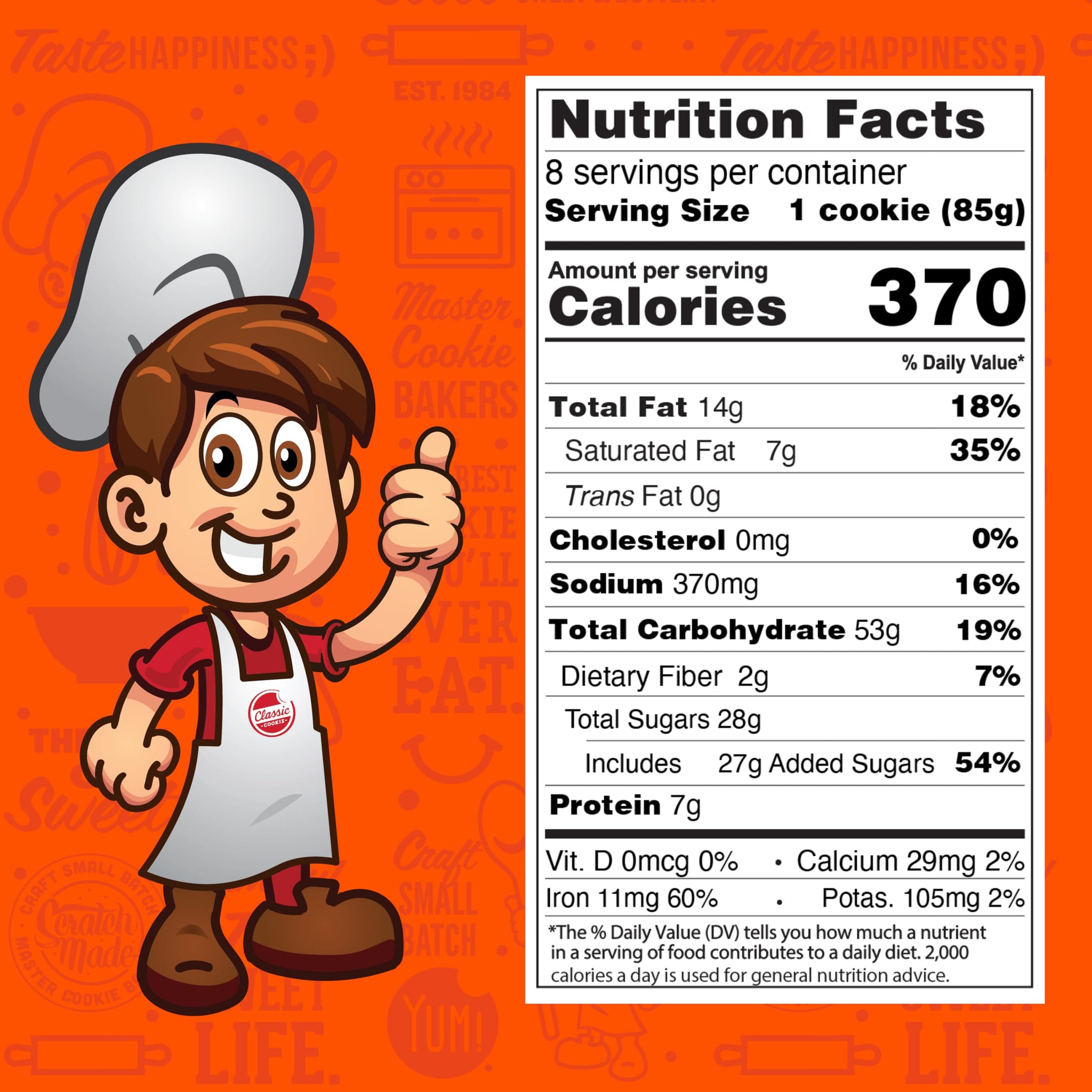 Classic Cookie, Soft Baked Cookie, Peanut Butter 3oz, 8 Count Pack