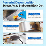 Curvflatn Heavy Oil Stain Cleaner, Pot Bottom Black Stain Cleaner,Stainless Steel Cleaning & Polishing, Powerful Kitchenware Cleaner, Multi-purpose