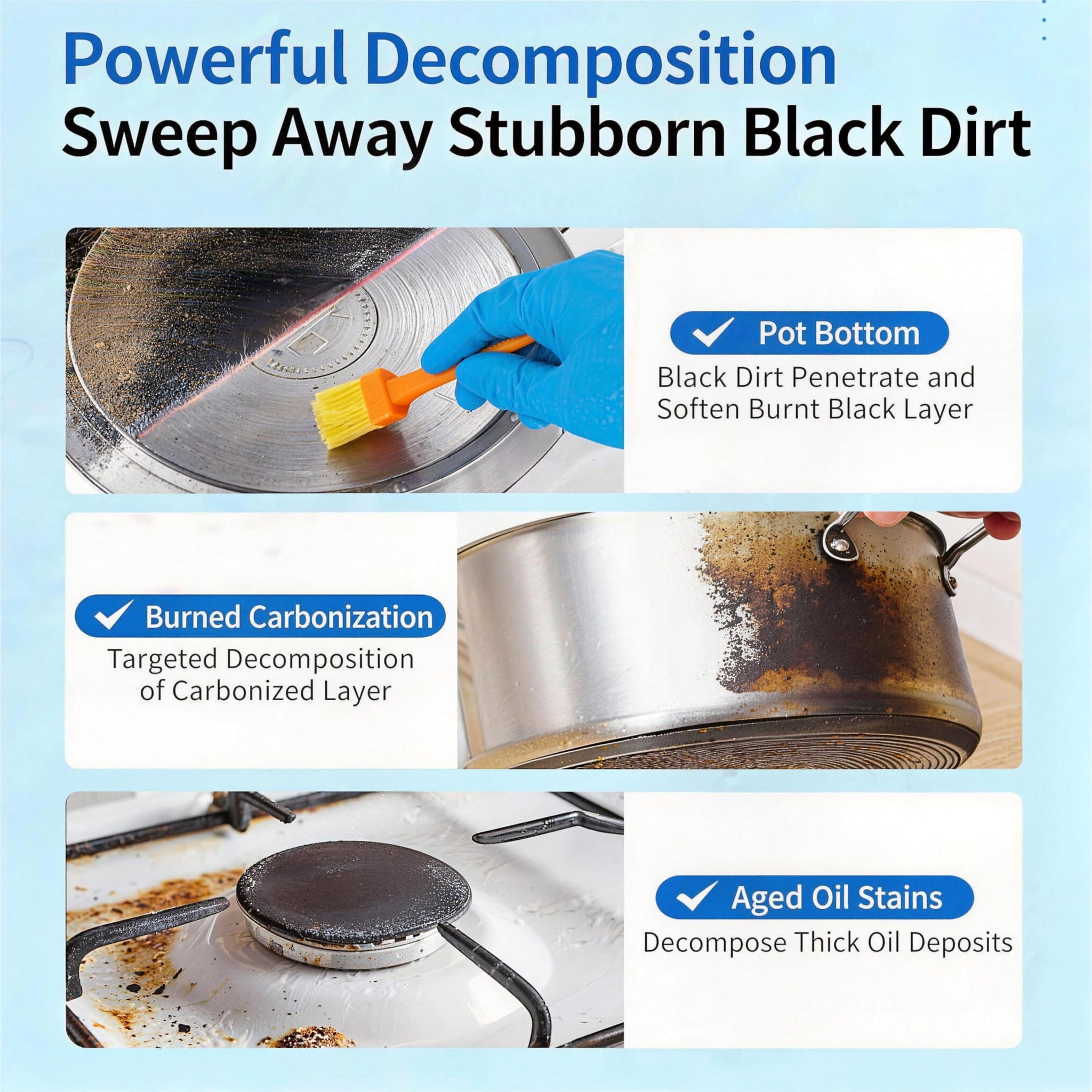 Curvflatn Heavy Oil Stain Cleaner, Pot Bottom Black Stain Cleaner,Stainless Steel Cleaning & Polishing, Powerful Kitchenware Cleaner, Multi-purpose