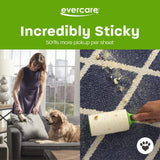 Evercare Giant Extreme Stick Lint Roller Brushes with 60 Easy-Peel Sheets, Pack of 5 Refillable Lint Rollers for Hair and Debris (300 Sheets Total)