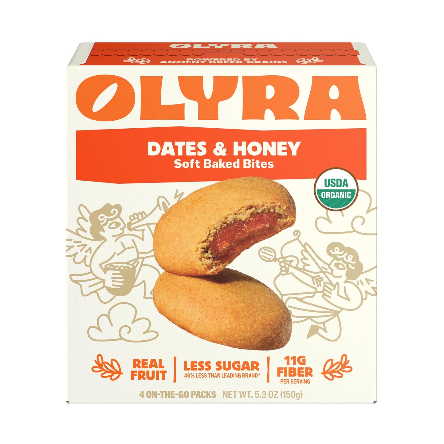 Olyra, Organic Biscuits Breakfast Dates And Honey Filled 4Ct