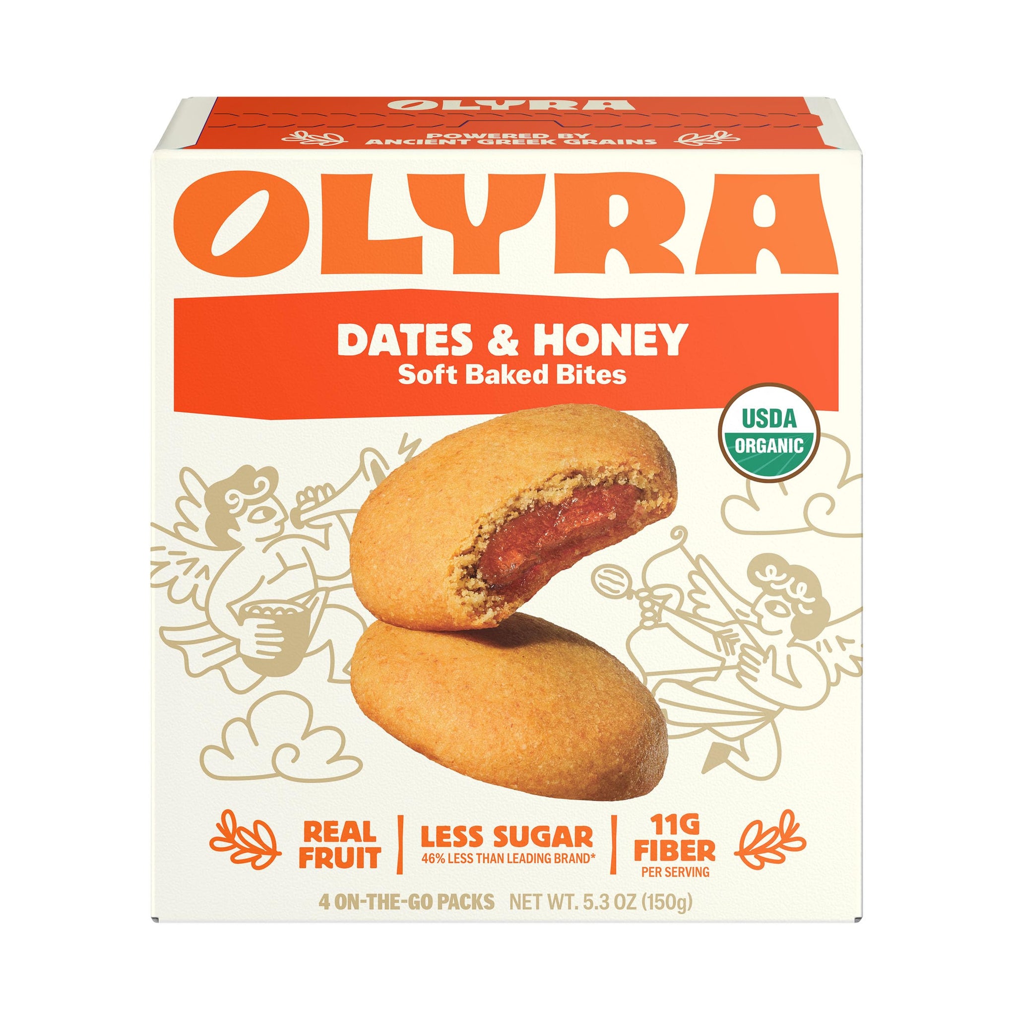 Olyra, Organic Biscuits Breakfast Dates And Honey Filled 4Ct