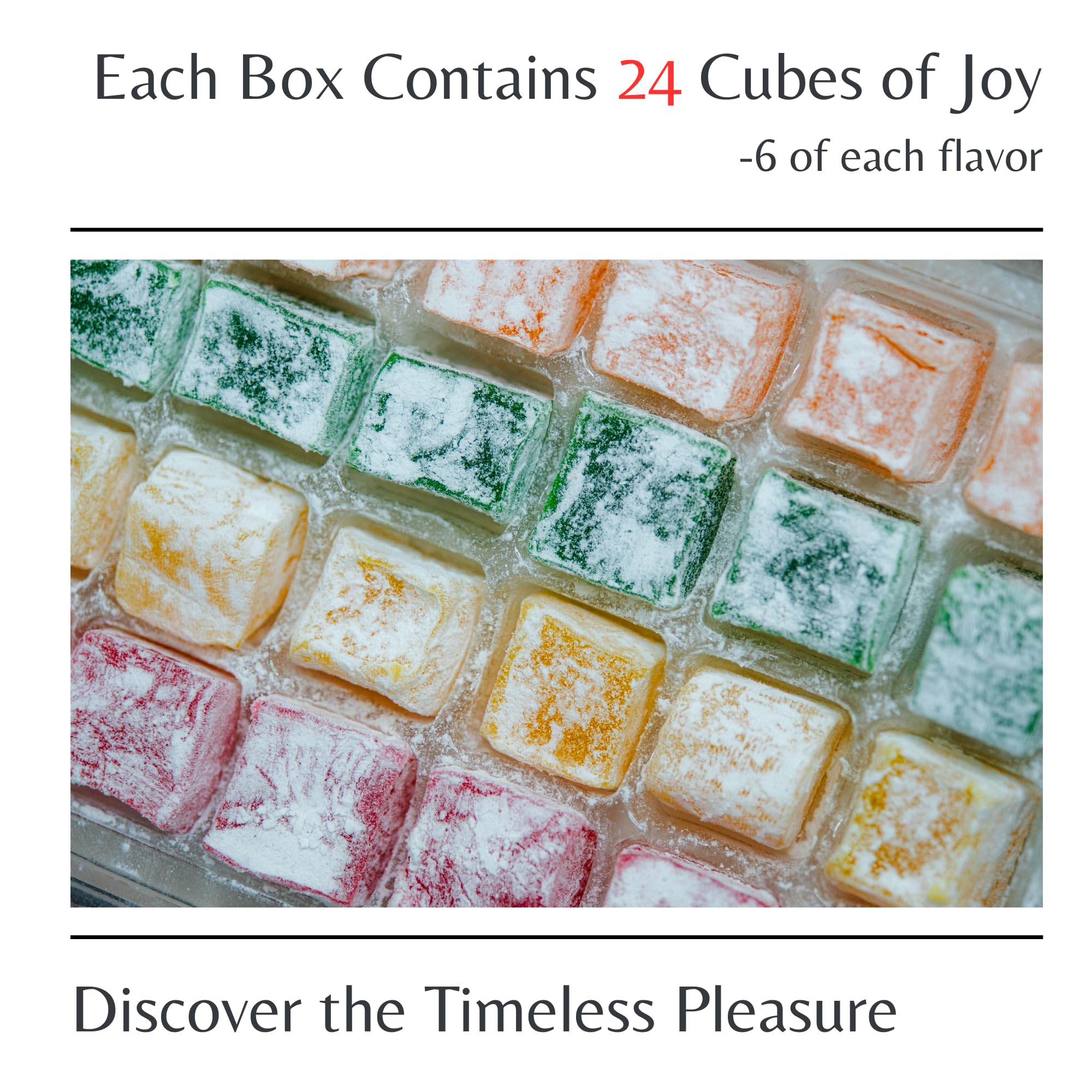 Tastes Like Magic Turkish Delight, Mix Fruit Mango Melon Peach Rose Flavors, Vegan Gluten Free, 10.6 oz