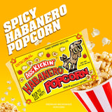 ASS KICKIN' Habanero Microwave Popcorn Bags - 12 Pack - Ultimate Spicy Popcorn Gourmet Gift - Makes a Great Movie Theater Popcorn or Snack Food