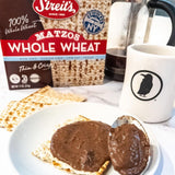 Streit's Whole Wheat Matzo - Thin & Crispy, Non-GMO, Sodium Free, Low Fat, Vegan, Family Owned, Kosher Certified (11oz, Pack of 3)
