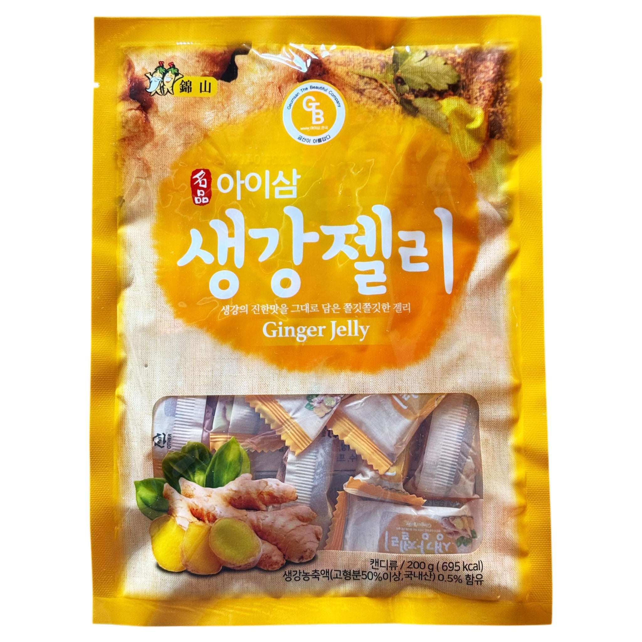 AISAM Ginger Jelly, Korean Ginger Jelly Made in Korea, 200g, Pack of 3