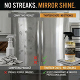 Thirteen Chefs Stainless Steel Cleaner and Polish for Fridge, Oven, Cooktop, Kitchen Appliances, BBQ and Ranges - 16oz