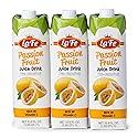 La Fe Passion Fruit Juice - Fresh Passion Fruit Juice Drink, Rich in Vitamin C, Sweet & Refreshing for Kids, Family & On the go, 3-Pack, 33.8 Fl Oz