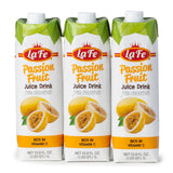 La Fe Passion Fruit Juice - Fresh Passion Fruit Juice Drink, Rich in Vitamin C, Sweet & Refreshing for Kids, Family & On the go, 3-Pack, 33.8 Fl Oz