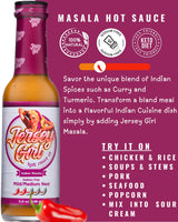 Jersey Girl Indian Masala Habanero Hot Sauce 5oz | Keto Friendly | No Added Salt, Naturally Sodium Free | Flavors of Curry, Coriander, & Cumin (Pack