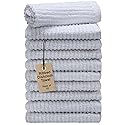 Textila Bar Mop Towels - 12x12 Inches - Pack of 10 - White - Cotton Dish Cloths & Cleaning Towels for Kitchen, Bar, Restaurant, Household Use