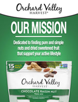 Orchard Valley Harvest Chocolate Raisin Nut Trail Mix, 1 Ounce Bags (Pack of 15), Dark Chocolate Covered Raisins, Almonds, and Peanuts, Trail Mix