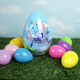 Jumbo Stitch Easter Egg with Candy Stars and Mini Stickers Inside, Festive Basket Stuffer Gift, 2.86 Ounces