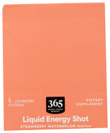 365 by Whole Foods Market, Energy Shot, Strawberry Watermelon, 2 Fl Oz, 6 Pack