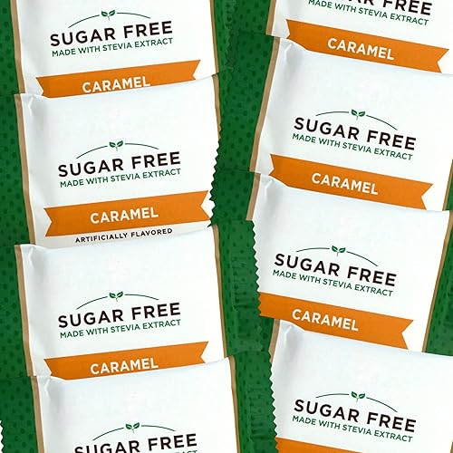 Sugar Free Milk Chocolate Caramel Tiles-1 lb Deliciously Crafted for a Guilt-Free Indulgence Made with Stevia Extract-Perfect for Health-Conscious