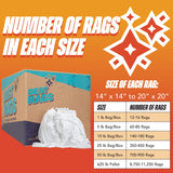 Arkwright Premium T-Shirt Rags Bulk, 5 lb Bag, Cotton Cleaning Towels, Low Lint Knit Wiping Cloths for Paint, Stain, Grease, Shop and Auto Use, Quick