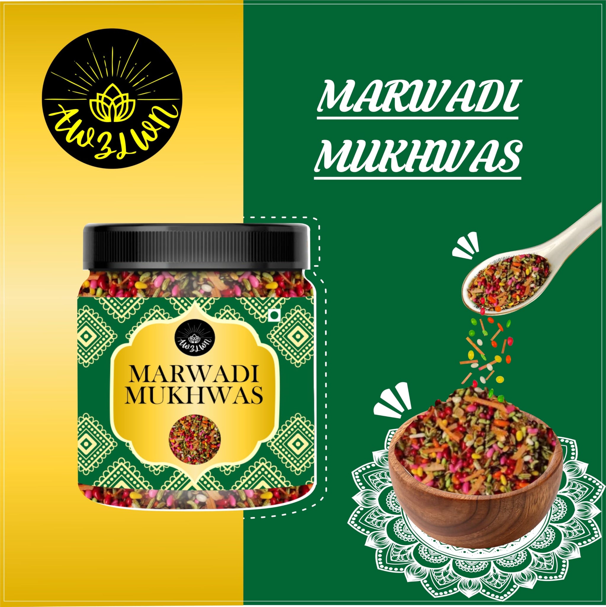 AWZLWN Natural Marwadi Mukhwas 3.52 OZ (100 GM) | Set oF 1 | AWZLWN