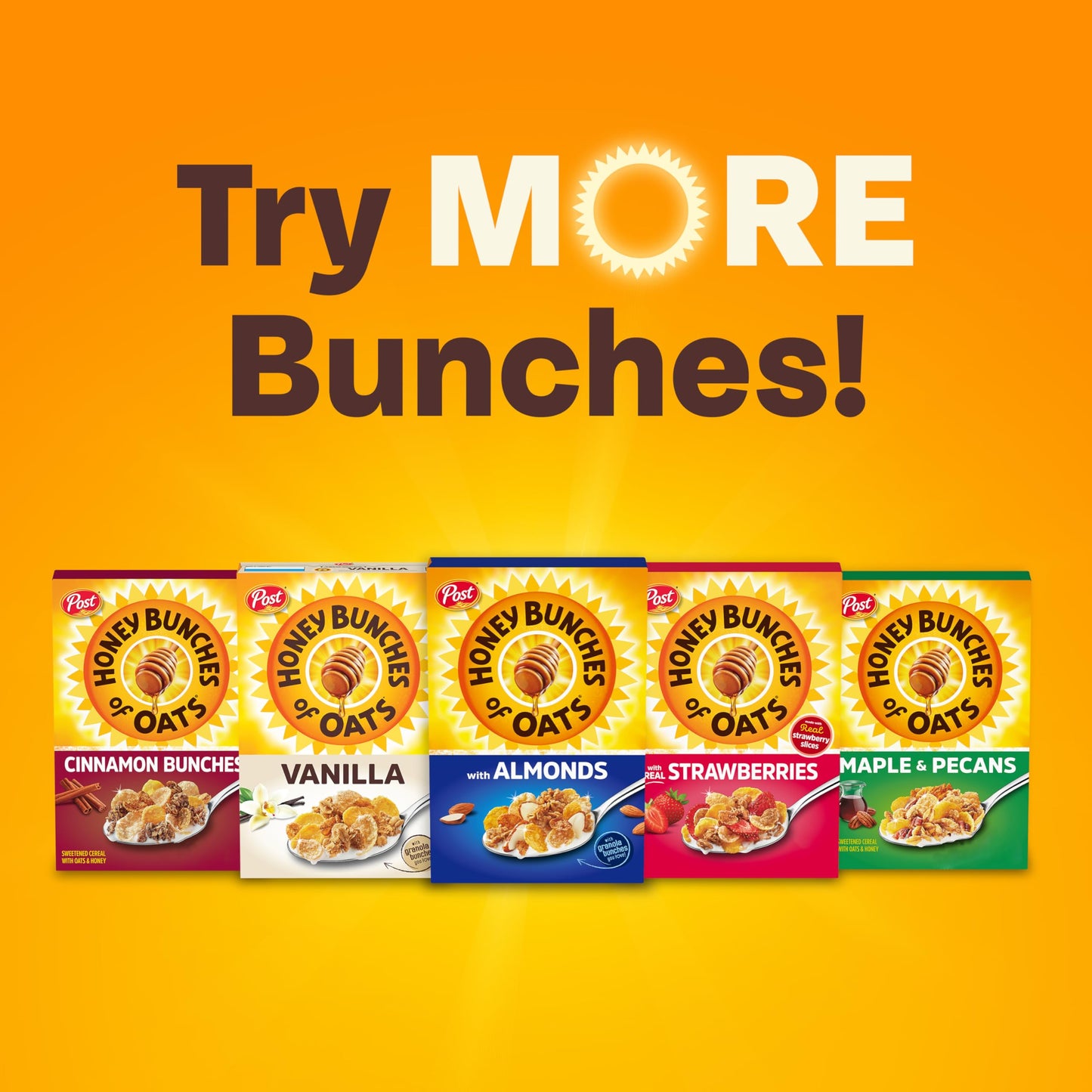 Honey Bunches of Oats Honey Roasted Cereal, Granola, 2 oz Cup (Pack of 12)