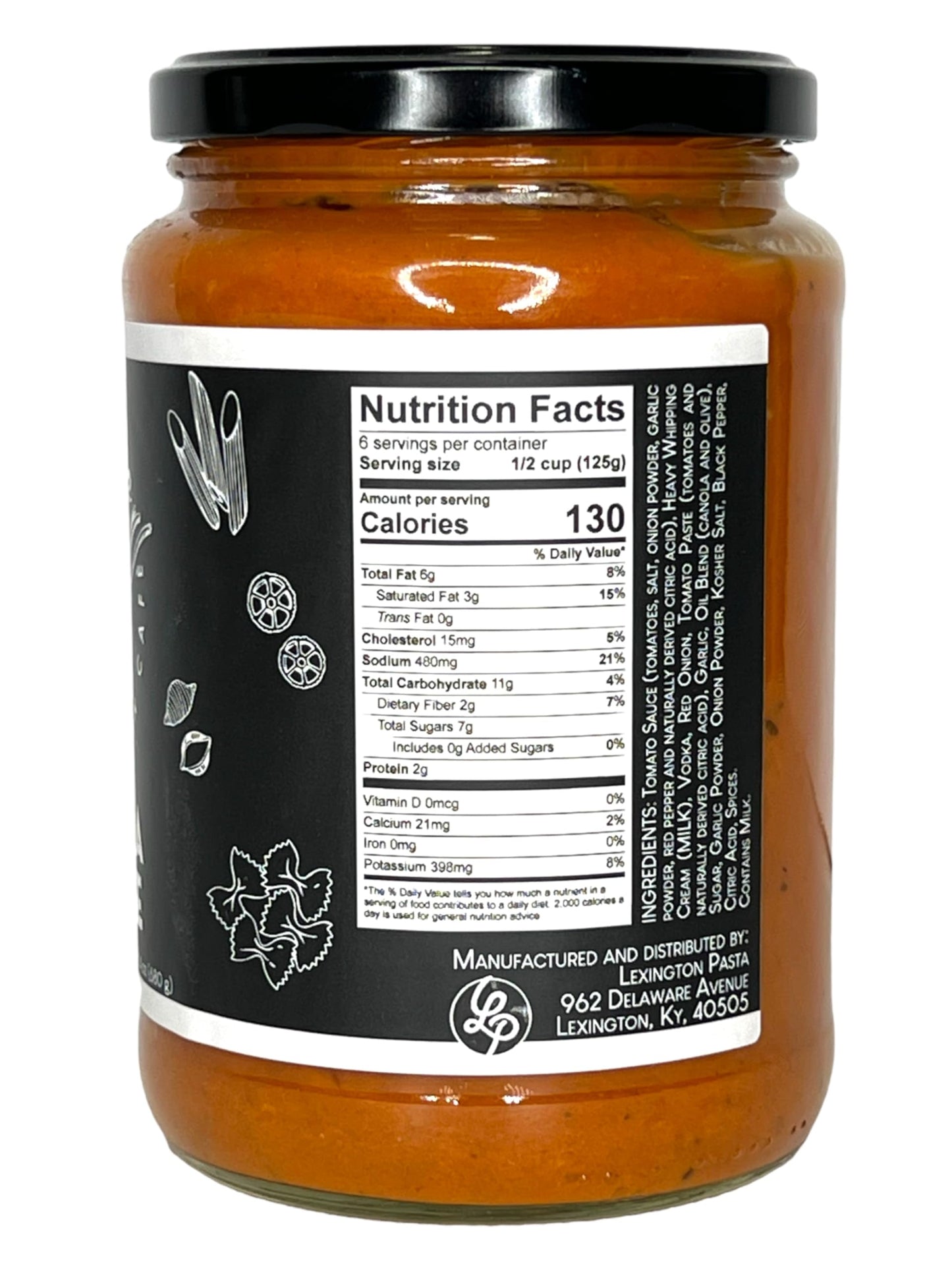 Pasta Garage Classic VODKA Sauce/World Famous Signature Recipe Pasta Sauce/Small Batch/Slow Cooked/Vegetarian/Vegan/Gluten Free/Low Carb/24oz. (Pack
