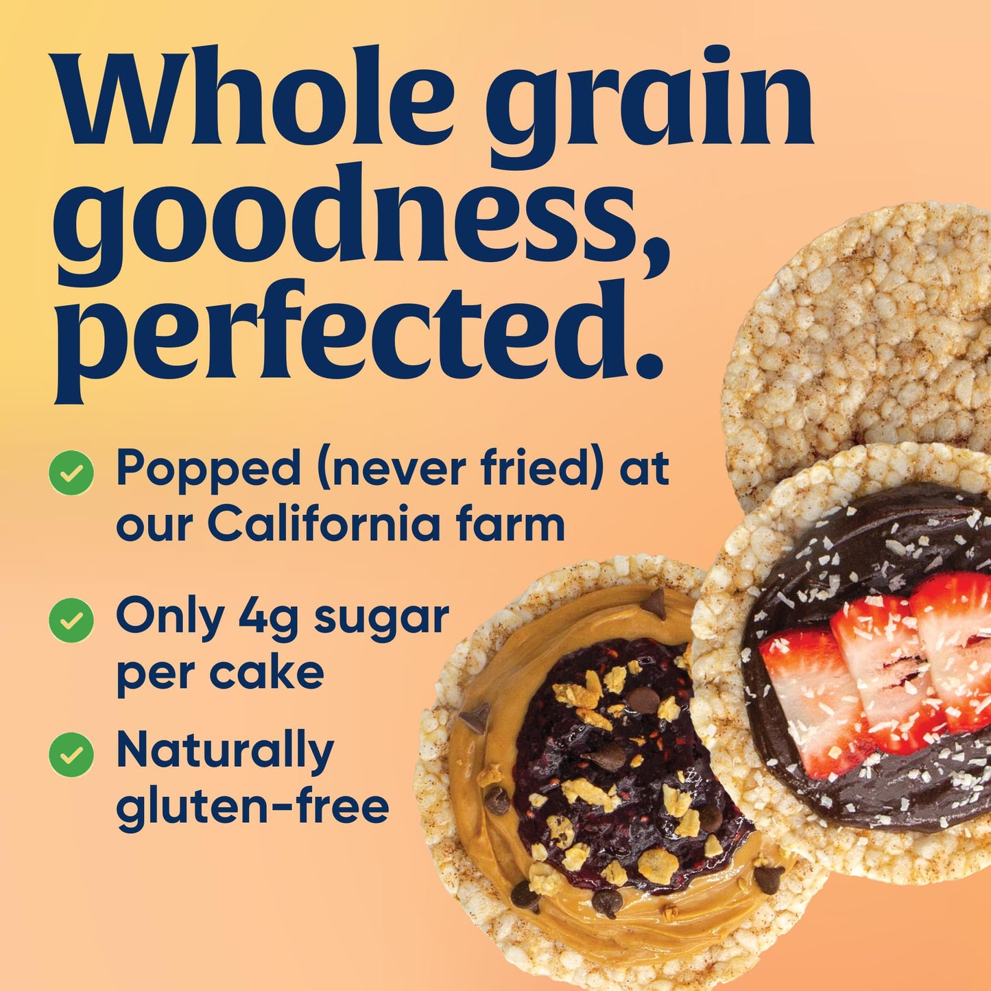Lundberg Organic Whole Grain Rice Cakes Cinnamon Toast, 9.5 Oz