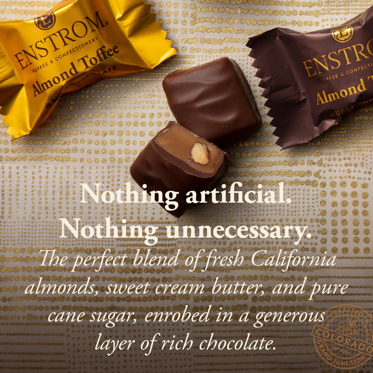 Enstrom Almond Toffee Petites Gift Box, Milk & Dark Chocolate