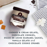 Talenti Gelato Layers For a Delicious Frozen Dessert Cookies and Cream 5 Layers in Every Jar 10.7 oz
