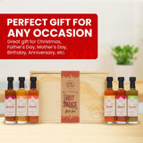 Hot Sauce Gift Set (6 Pack) - Hot Sauce Variety Pack in Premium Wooden Box - Great Gift for Birthday, Christmas, Father's Day for Men, Him, Her, Dad