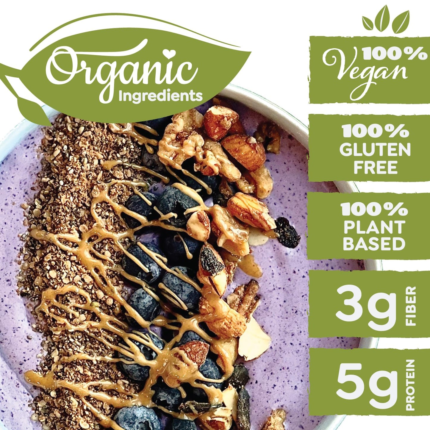 Witzi's Grain Free Granola, Original, 5oz (Pack of 3), Made with Almonds, Apples & Cinnamon, Vegan, Keto, Gluten Free, Healthy Snack