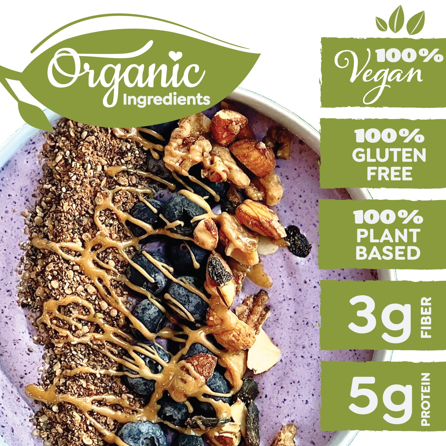 Witzi's Grain Free Granola, Original, 5oz (Pack of 3), Made with Almonds, Apples & Cinnamon, Vegan, Keto, Gluten Free, Healthy Snack