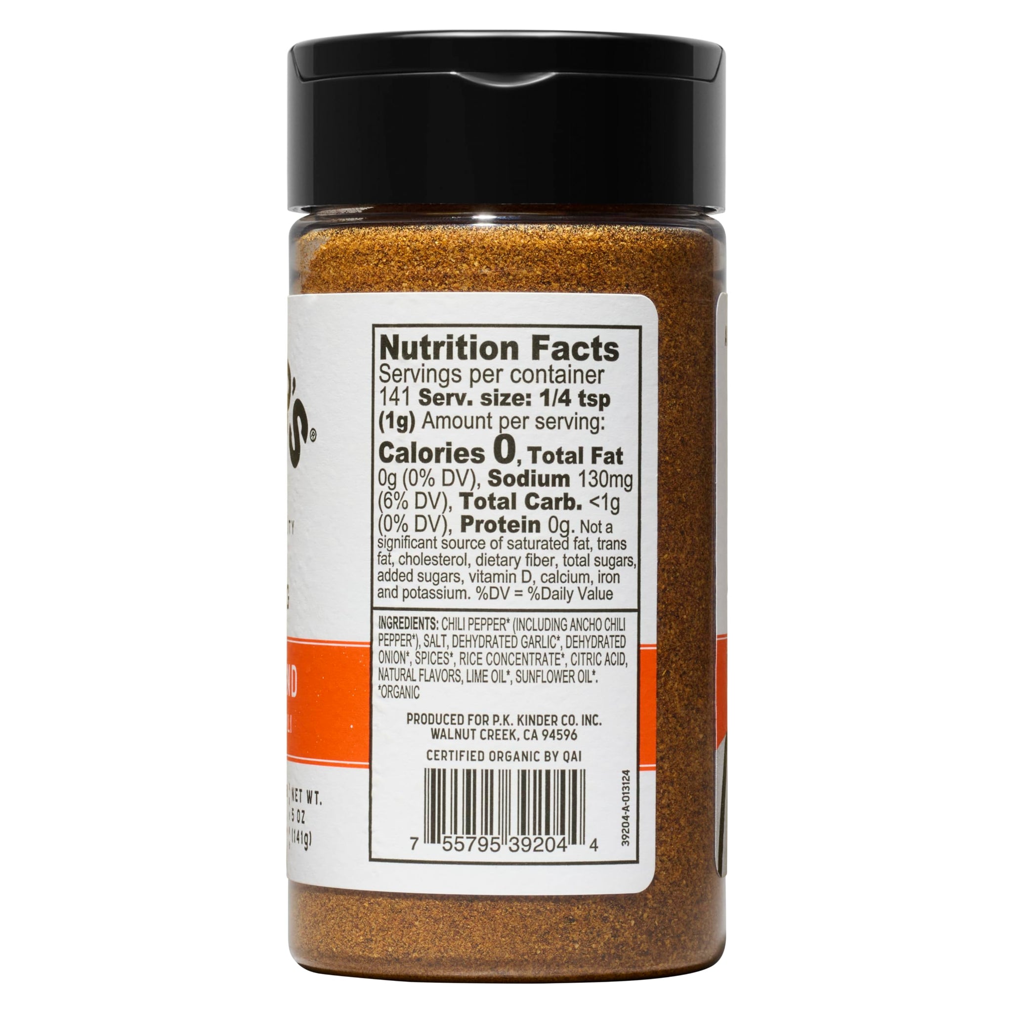 Kinder's Organic The Taco Blend Seasoning, 5 Oz, Lime, Chili & Spice Blend, USDA Certified Organic, MSG Free, Great on Beef, Chicken, Seafood