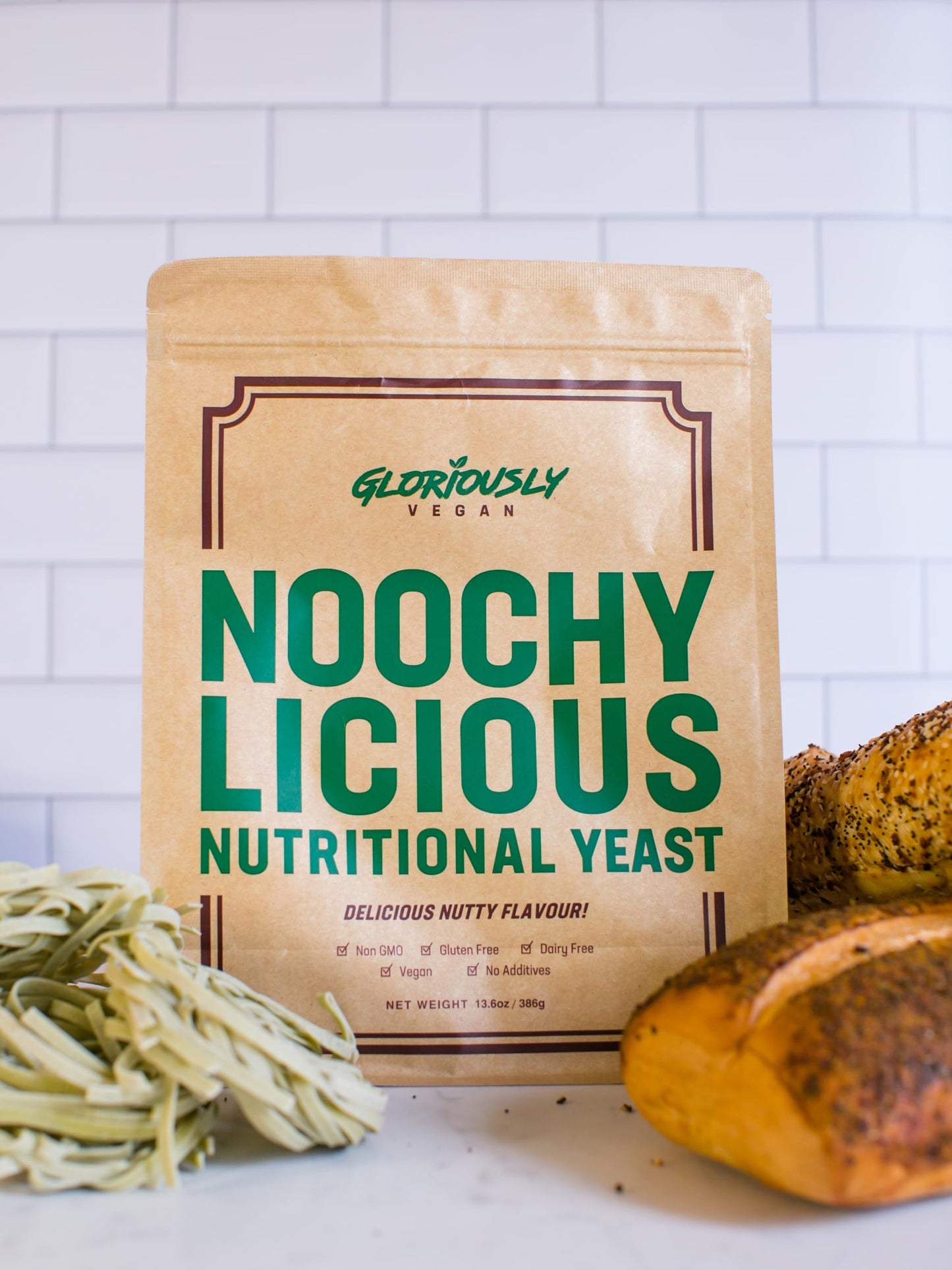 Gloriously Noochy Licious - Premium Vegan Cheese Alternative | Nutritional Yeast Flakes | Non-GMO, Gluten-Free, Dairy-Free, Low-Calorie | Ideal