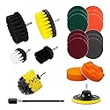 Diamond Shine 21-Piece Drill Power Scrubber Attachment Set - Includes Scrub Pads, Sponges, and Brushes - All Purpose Electric Cleaning Accessories