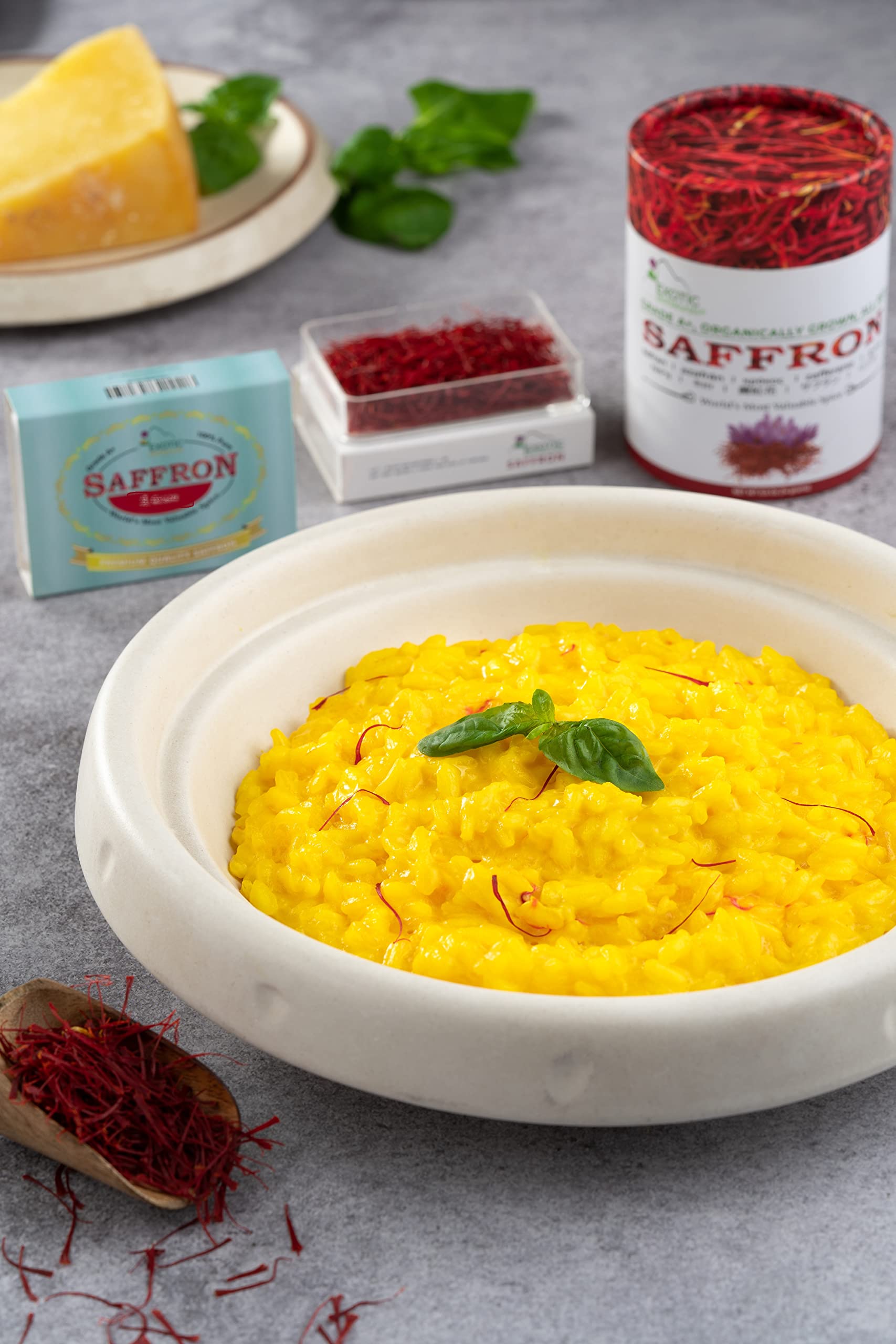 EXOTIC BioNaturals Saffron | Super Negin Grade A+ Saffron Spice | Non-GMO Verified Saffron Threads for Cooking Risotto, Paella, Bomba Rice, Golden