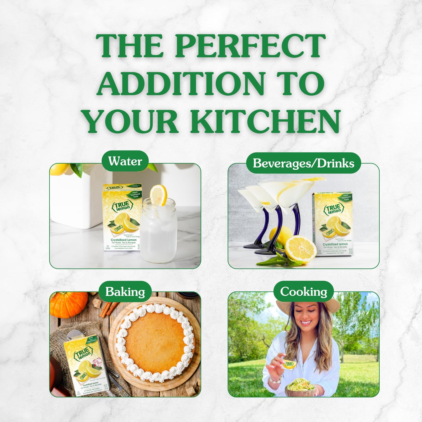 True Lemon 500ct (Pack of 1) - Water Enhancer - Bulk Dispenser - 0 Calorie Drink Mix Packets For Water - Sugar Free Lemon Flavoring Powder Packets