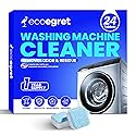 EcoEgret Washing Machine Cleaner (24 Pack), Washing Machine Cleaning Tablets for Front Load & Top Load HE Washers, Washer Cleaner Easily Removes
