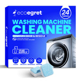 EcoEgret Washing Machine Cleaner (24 Pack), Washing Machine Cleaning Tablets for Front Load & Top Load HE Washers, Washer Cleaner Easily Removes